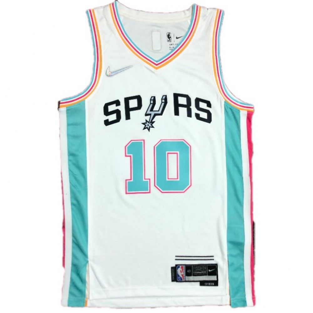 Men's San Antonio Spurs DeMar DeRozan #10 White 2021/22 Swingman Jersey - City Edition-Pro Kit Vault | Brand New 26/27 Sports Jerseys